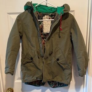 Zara Kids Green Hooded Jacket